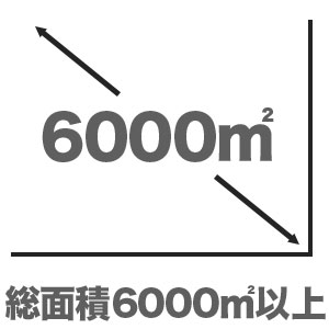 総面積6000㎡以上